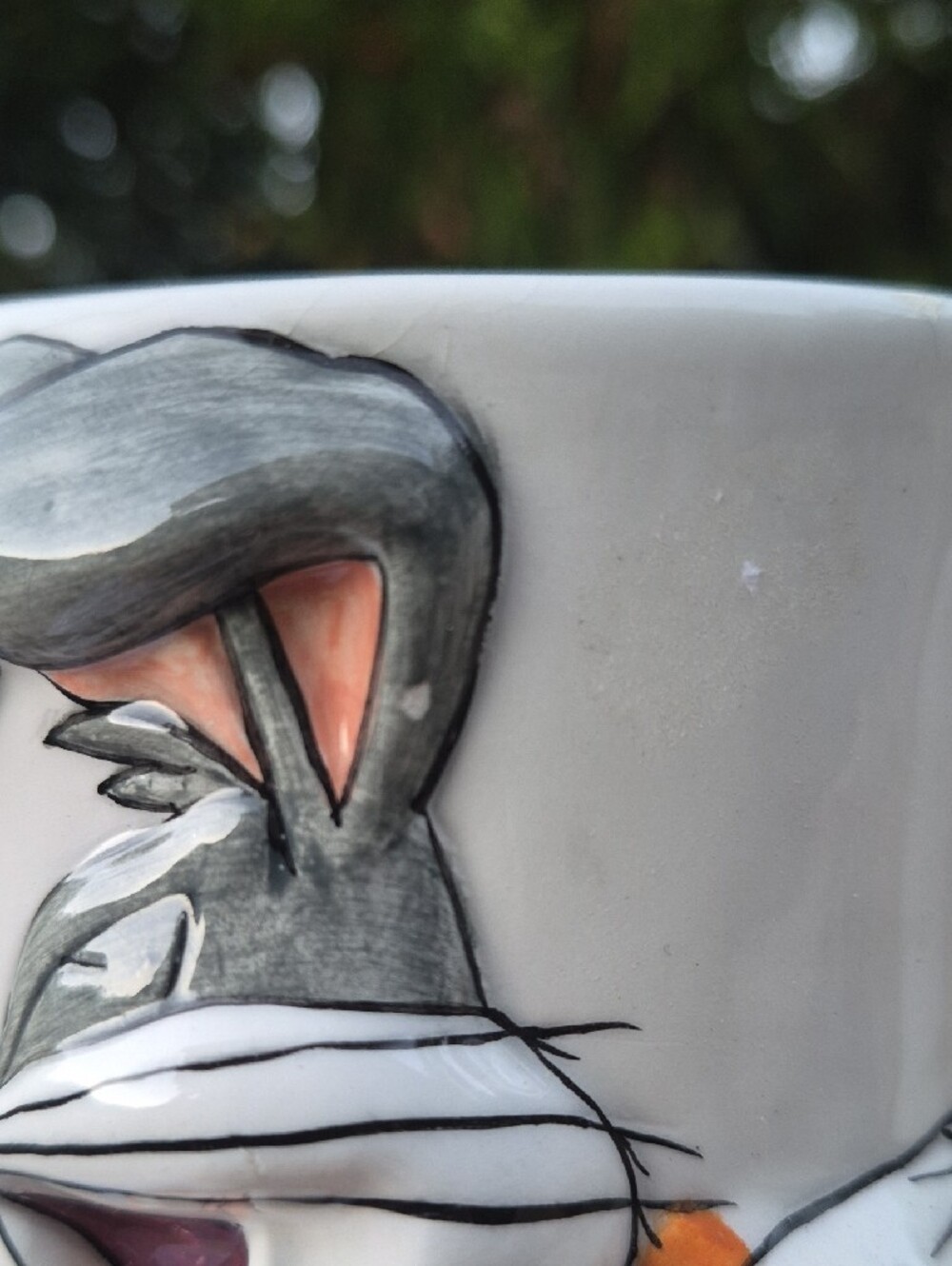 Vintage 1998 Looney Tunes Bugs Bunny 3D Mug By Gibsons - Picture 5 of 9
